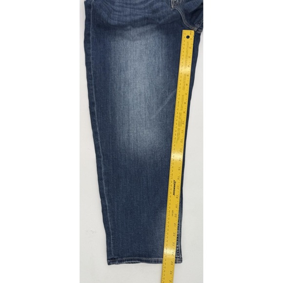 New Vigoss Jeans Womens 31 Blue Janis Stretch Medium Wash Elastic Waist Zip Fly - Picture 6 of 13